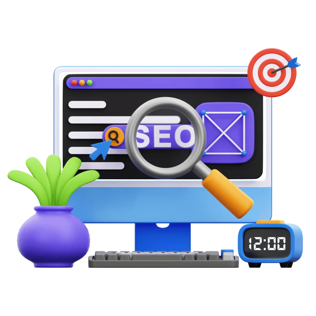 Ilustración agencia SEO que aumenta visibilidad online